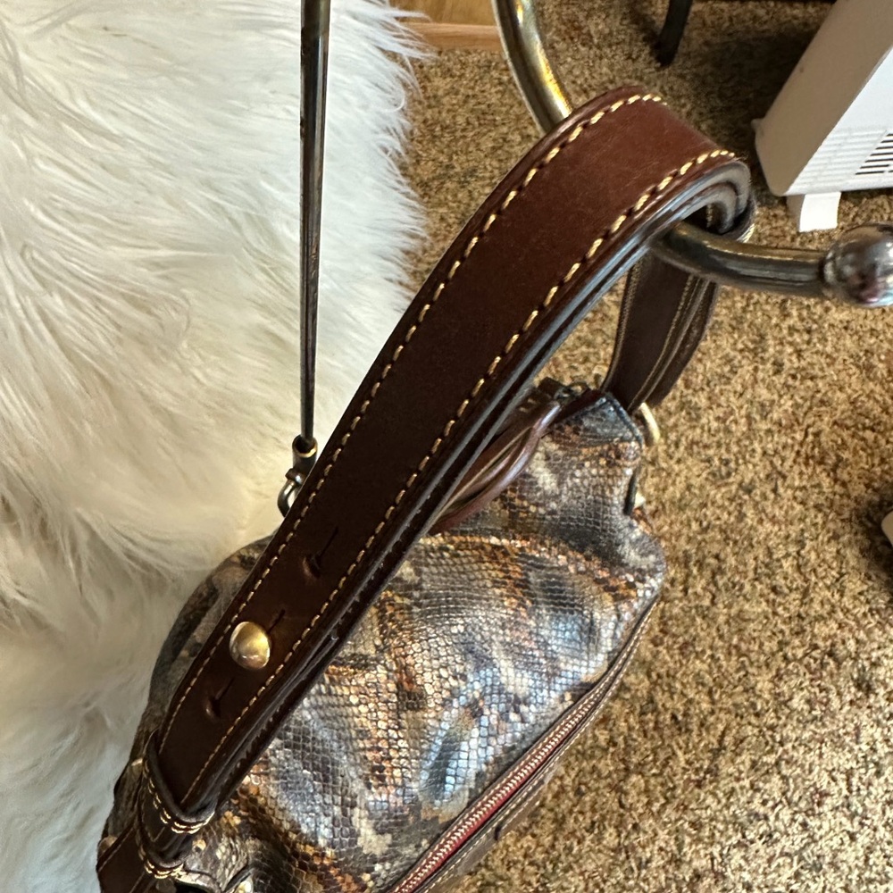 Dooney and Bourke Python Embossed Python Satchel Multicolor - Picture 9 of 15